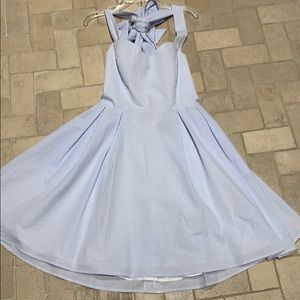 Blue and white casual dress